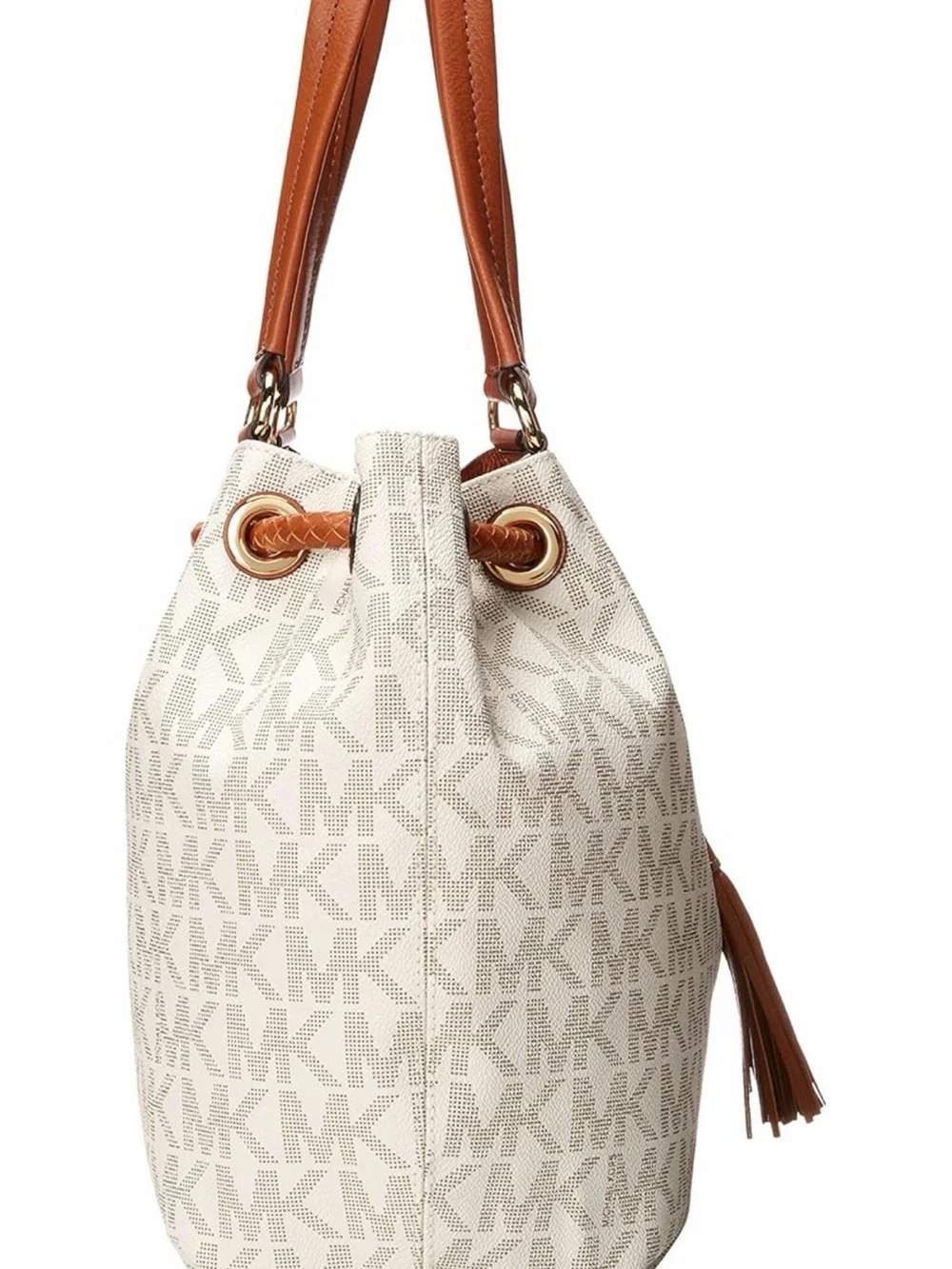 Michael Kors Handbag Jet Set Item Large Signature Tote Vanilla - Picture 3 of 6
